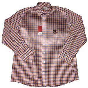 SOUTH CAROLINA GAMECOCK FREDRICK MARTIN Men Small Orange Purple Check Shirt NEW